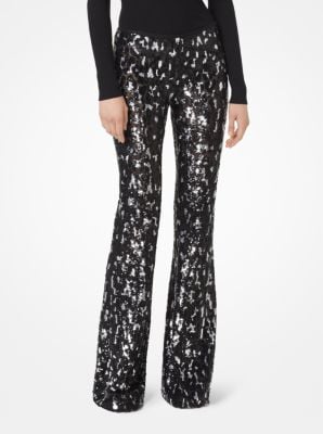 Michael Kors Collection Leopard Sequinned Stretch-Tulle Trousers