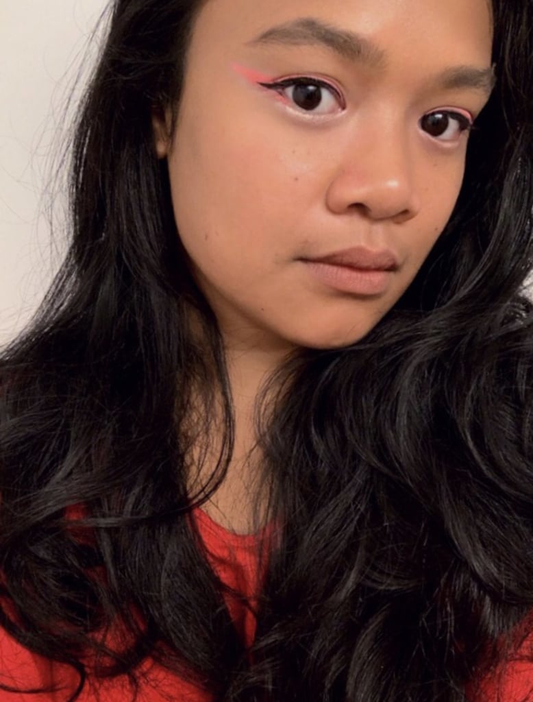 Neon Coral Cat Eye Neon Nail and Makeup Trend Experiment POPSUGAR Beauty Photo 14