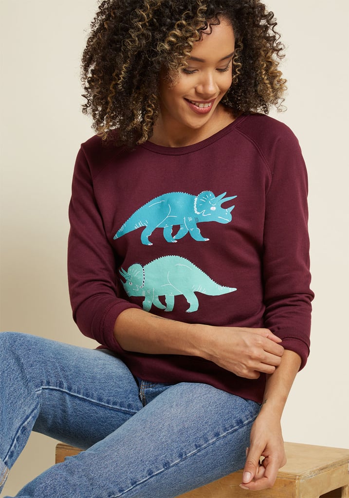 Try, Triceratops Again Graphic Sweatshirt
