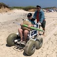 Amy Schumer Joyously Getting Pushed Through the Sand in a Beach Wheelchair Is My Summer Mood