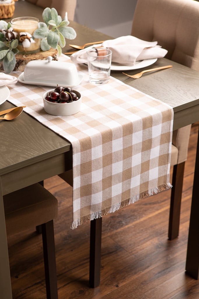 A Farmhouse Table Runner: Table Checkered Stone Runner