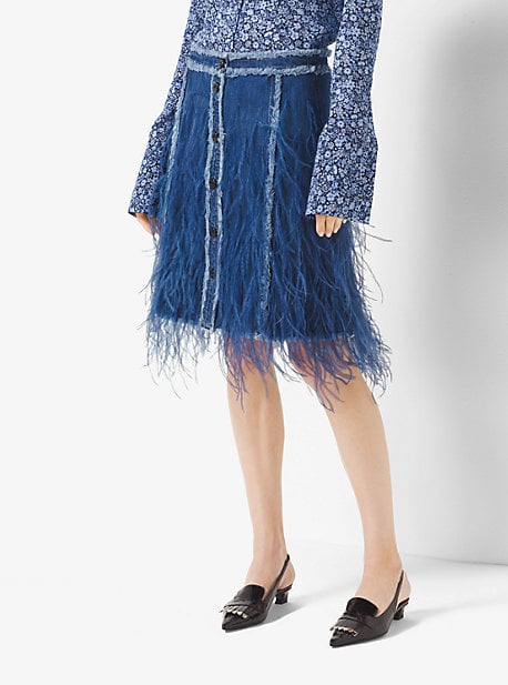Michael Kors Feather-Embroidered裙子