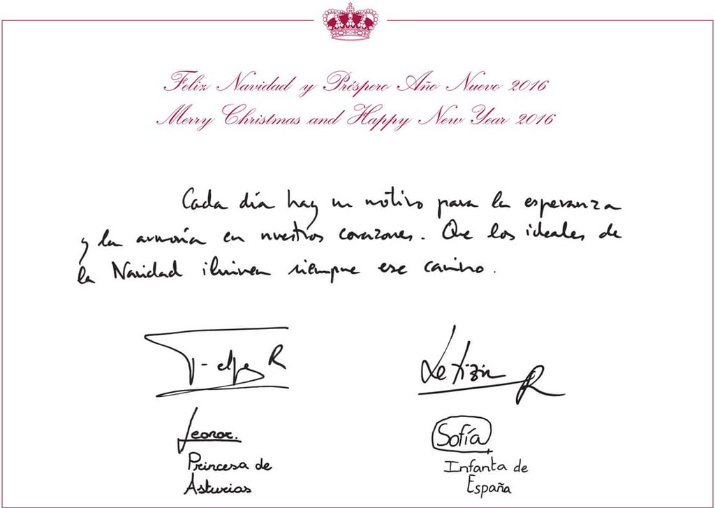 The Spanish Royal Family's 2015 Christmas Card