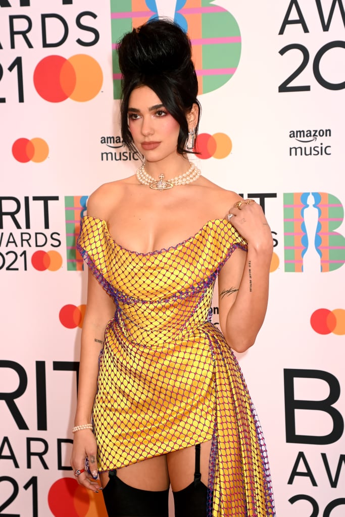 Dua Lipa's Yellow Vivienne Westwood Dress at the BRIT Awards