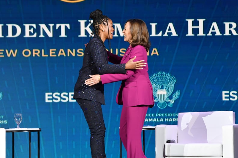 Keke Palmer and Vice President Kamala Harris