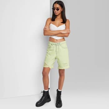 Women's high rise bermuda on sale shorts
