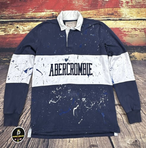 古董Abercrombie & Fitch马球橄榄球衬衫