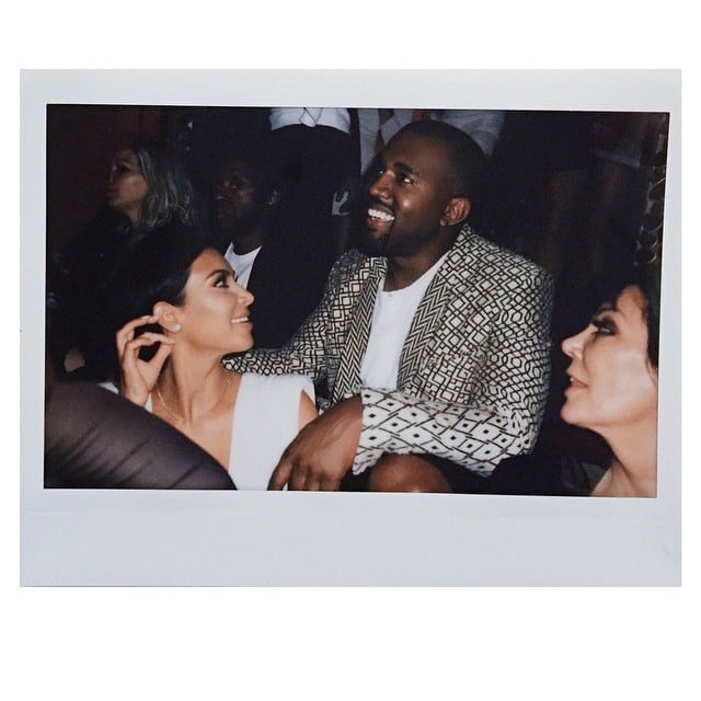 Stealing the spotlight from: Kanye West, who got all dressed up in a patterned blazer . . . and white tee.