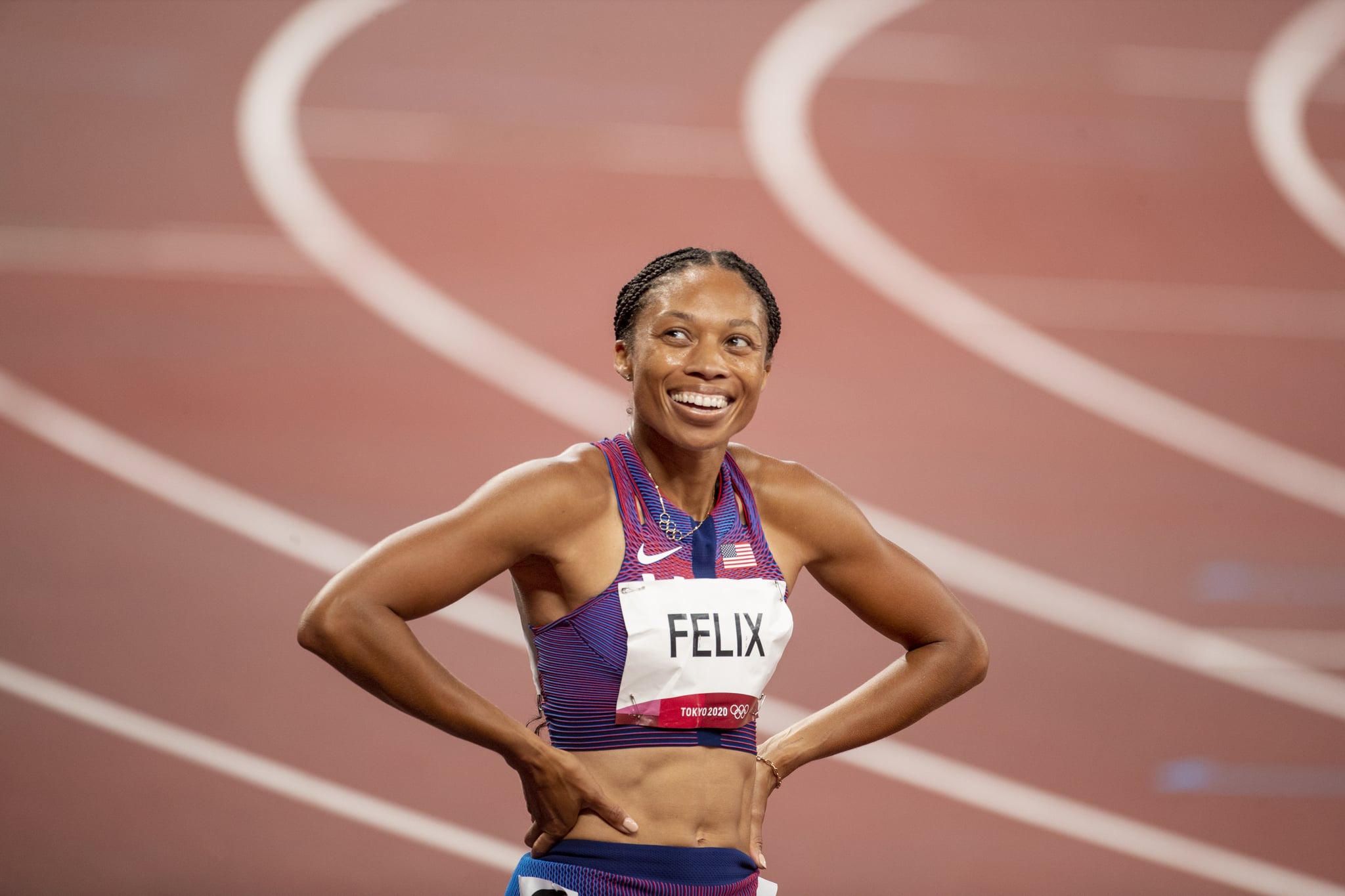 Allyson Felix at the Tokyo 2020 Summer Olympic Games