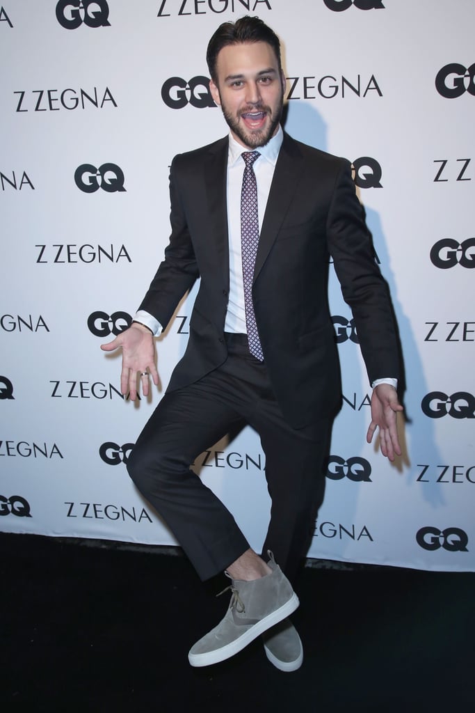 Ryan Guzman chose comfy shoes for his trip up the carpet at Zegna and GQ's bash in LA on Thursday.
