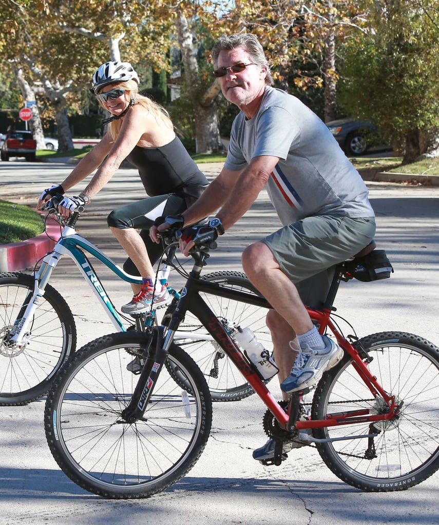 Goldie Hawn and Kurt Russell Ride Bikes in LA | Pictures