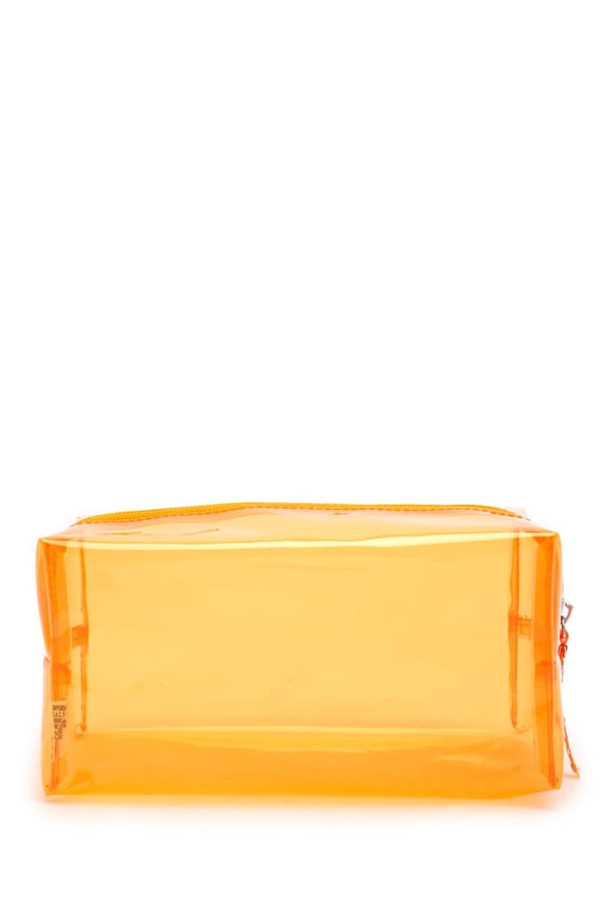 Forever 21 Clear Vinyl Makeup Bag | Meghan Markle Orange Travel Bag ...