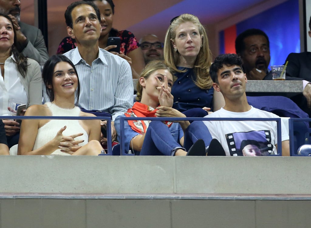 Kendall Jenner, Gigi Hadid, and Joe Jonas US Open Pictures
