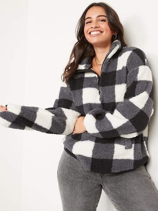 Old Navy Cozy Sherpa Half-Zip Pullover Sweater