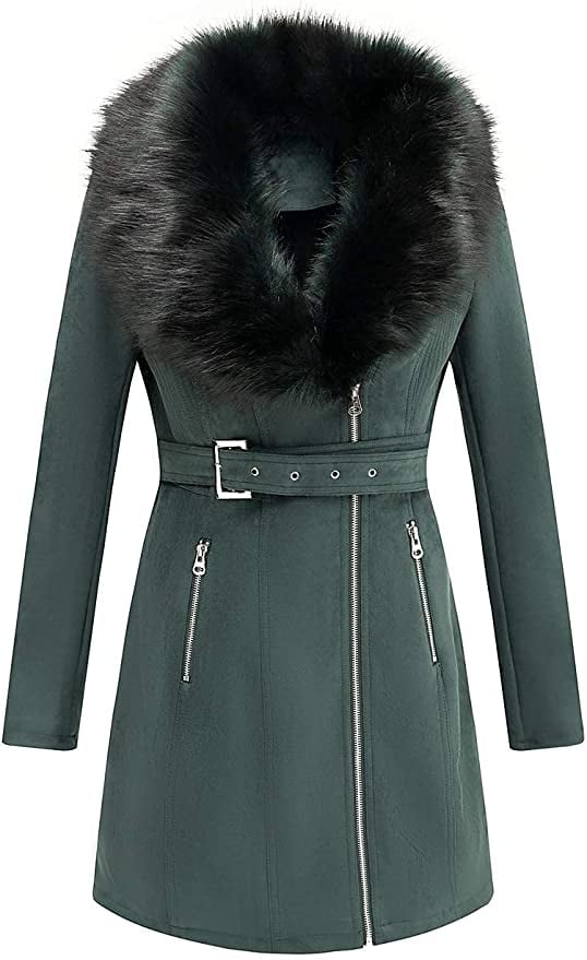 A Long Coat: Bellivera Faux-Suede Leather Jacket
