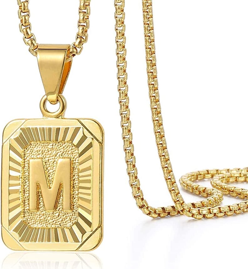 Trendsmax Initial Letter Pendant Necklace