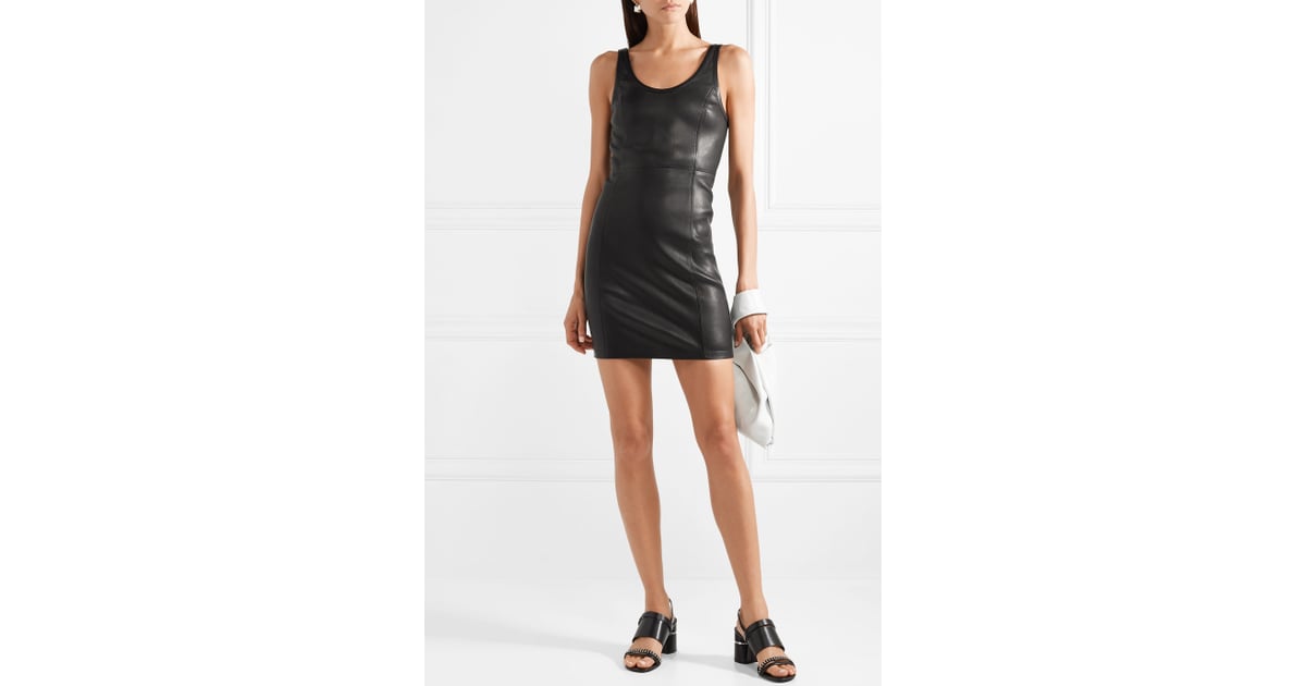 T By Alexander Wang Stretch Leather Minidress Kylie Jenner Looks So Confident In This Leather Dress And It S Not Just Because She Removed Her Lip Fillers Popsugar Fashion Photo 11
