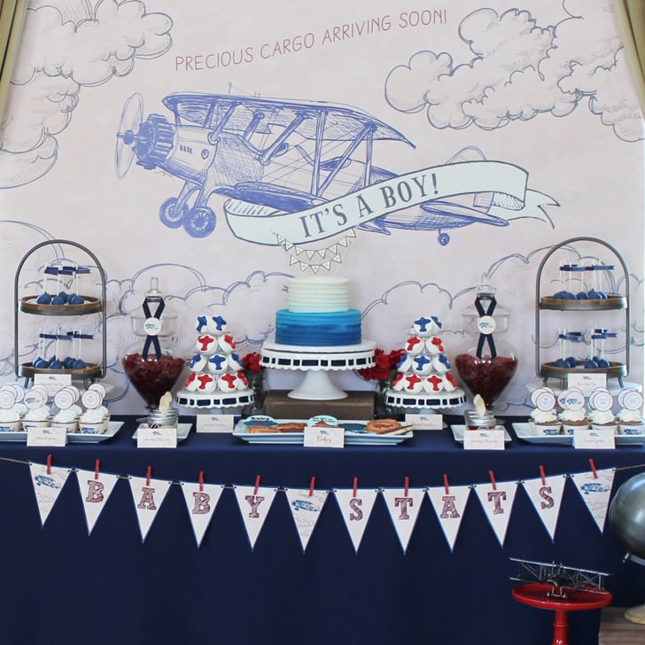 Vintage Airplane Baby Shower POPSUGAR Family