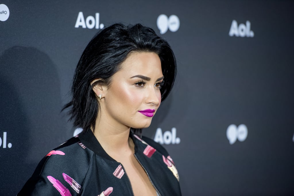 Demi Lovato Wearing Giamba Lipstick Jacket