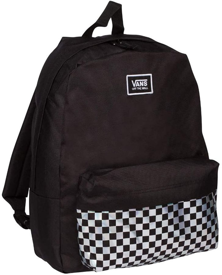 Vans Realm Classic Black Iridescent Check Backpack | Back-to-School ...