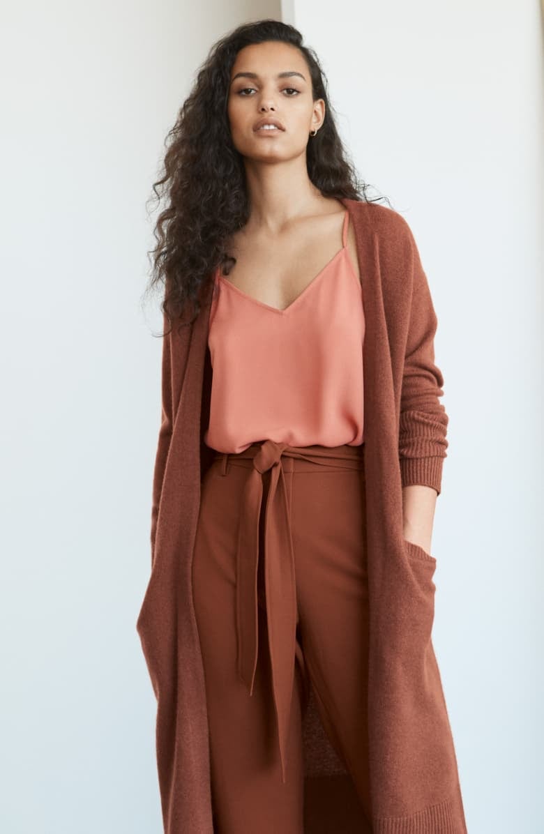 Halogen Wool \u0026 Cashmere Long Cardigan 