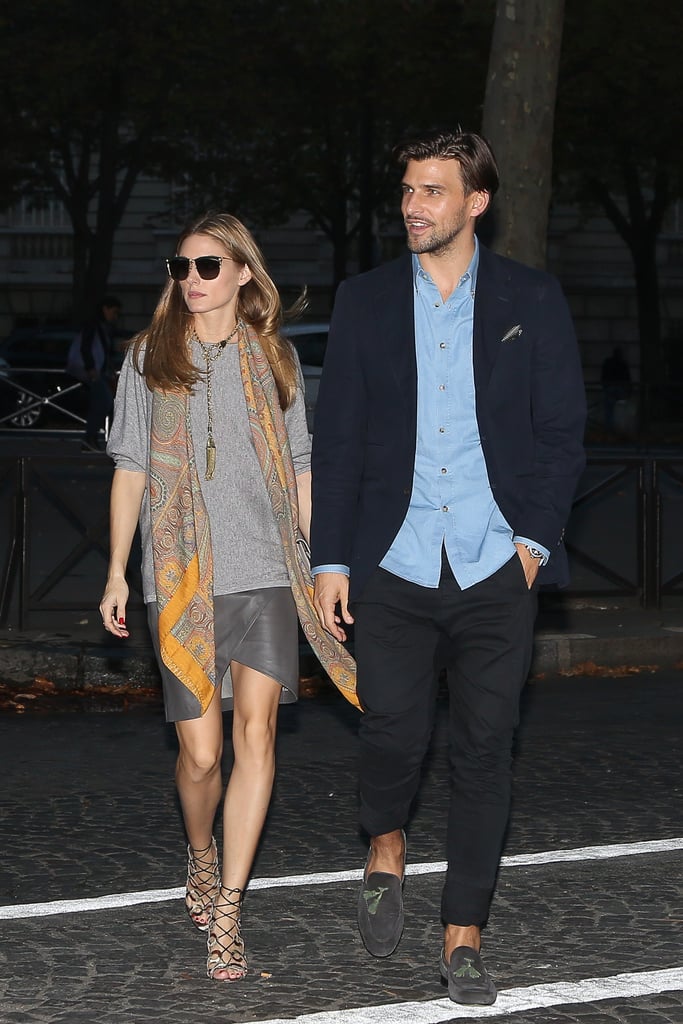 Olivia stepped out with husband Johannes Huebl in an effortlessly chic outfit.