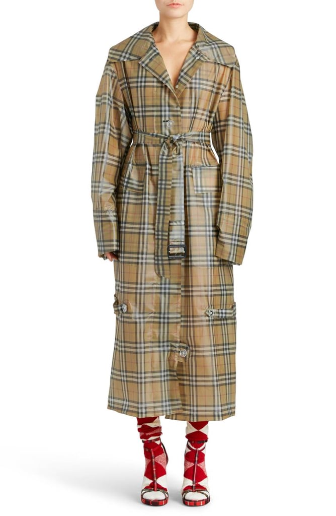 Burberry Check Plastic Trench Coat | How to Wear a Trench Coat ...