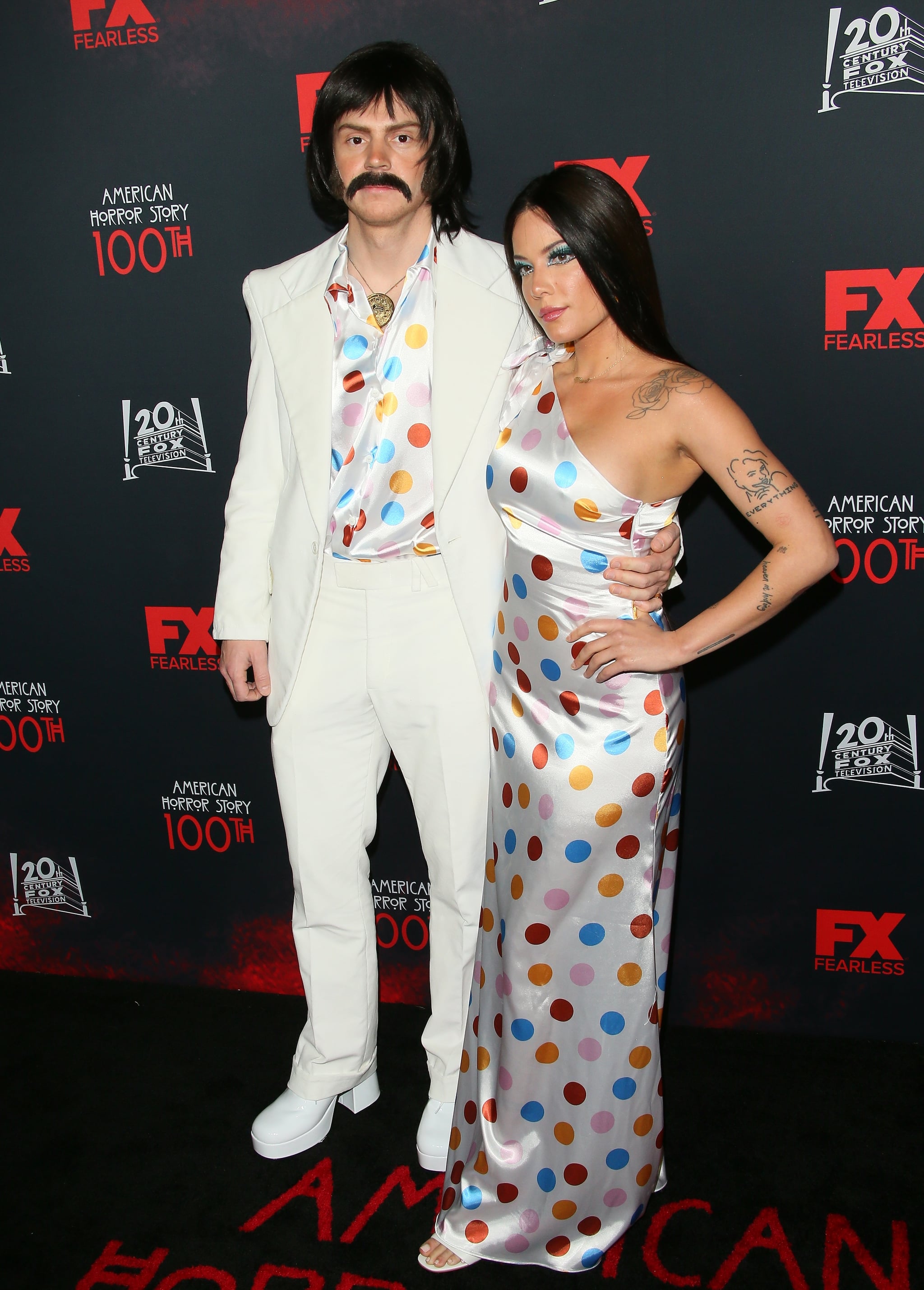 Halsey And Evan Peters Halloween Makeup 2019 Popsugar Beauty
