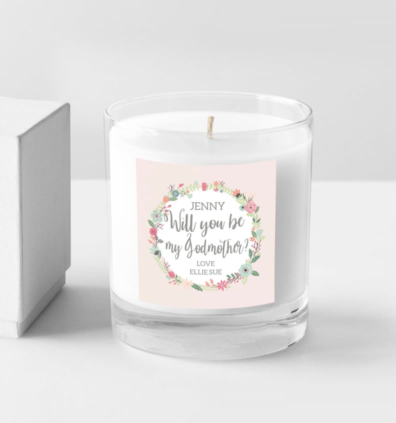 Godmother Proposal Candle