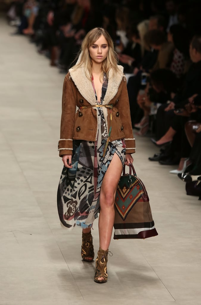 Suki Waterhouse modeled at the Burberry Prorsum show.