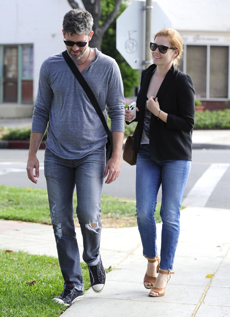 Amy Adams went for a walk with her fiancé, Darren Le Gallo, on Tuesday in LA.