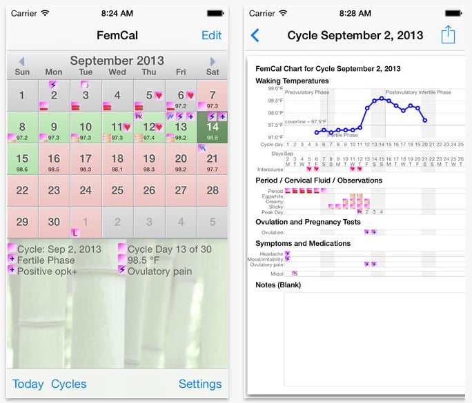 FemCal: Period and Ovulation Calendar