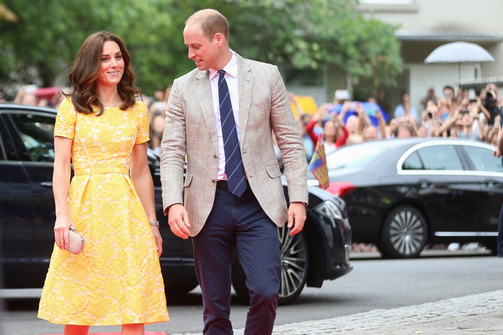 Kate Middleton Yellow Jenny Packham Dress in Germany