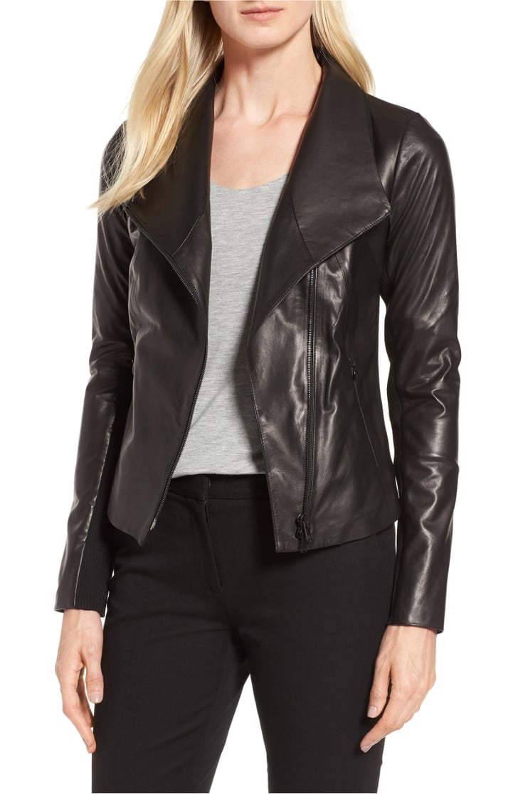 Nordstrom Signature Stand Collar Leather Jacket | Nordstrom Anniversary ...