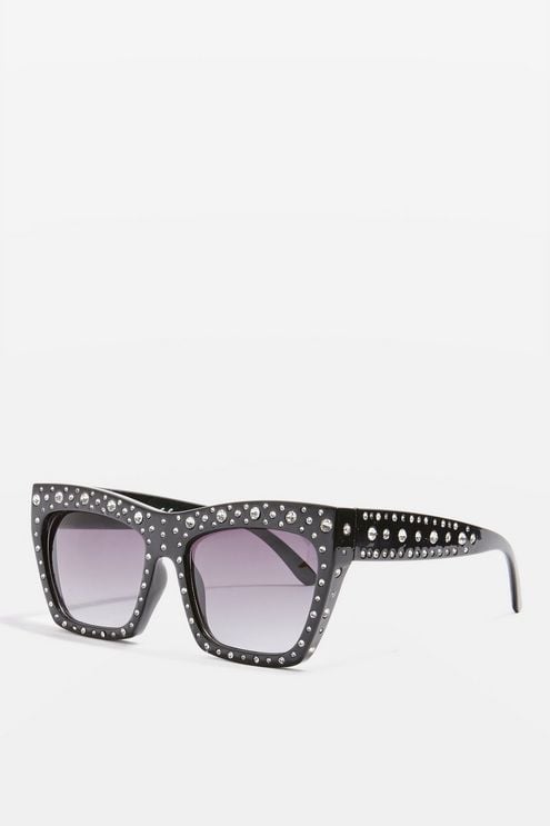 Topshop Wilma Crystal Embellished Sunglasses