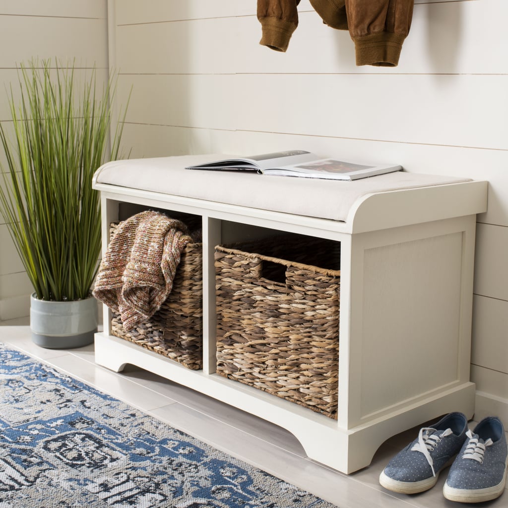 Santa Cruz Upholstered Cubby Storage Bench