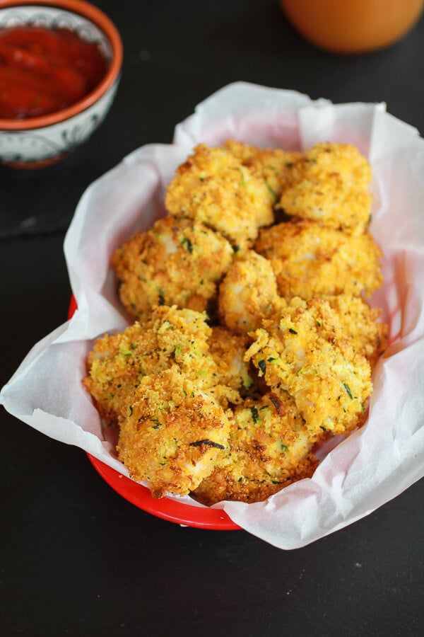 Courgette- and Parmesan-Crusted Chicken Nuggets