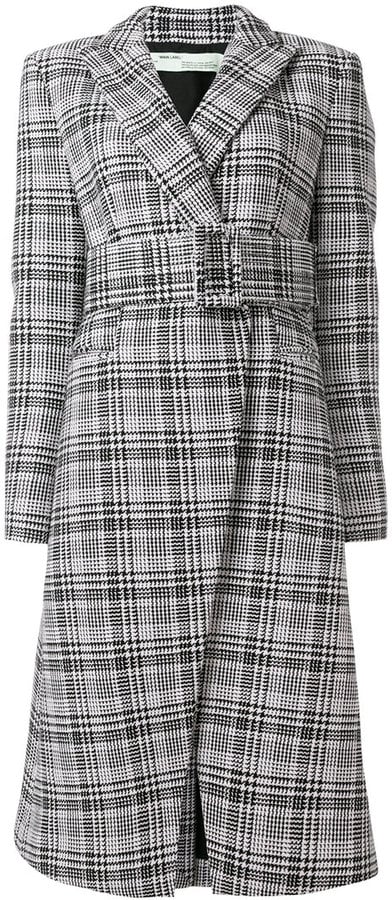 Off-White Belted Check Coat