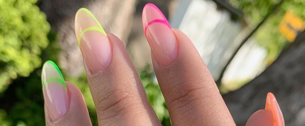 Neon French Twist Nail-Art Ideas to Try in Summer 2021