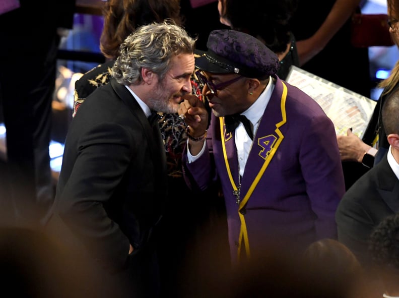 Joaquin Phoenix and Spike Lee at the 2020 Oscars