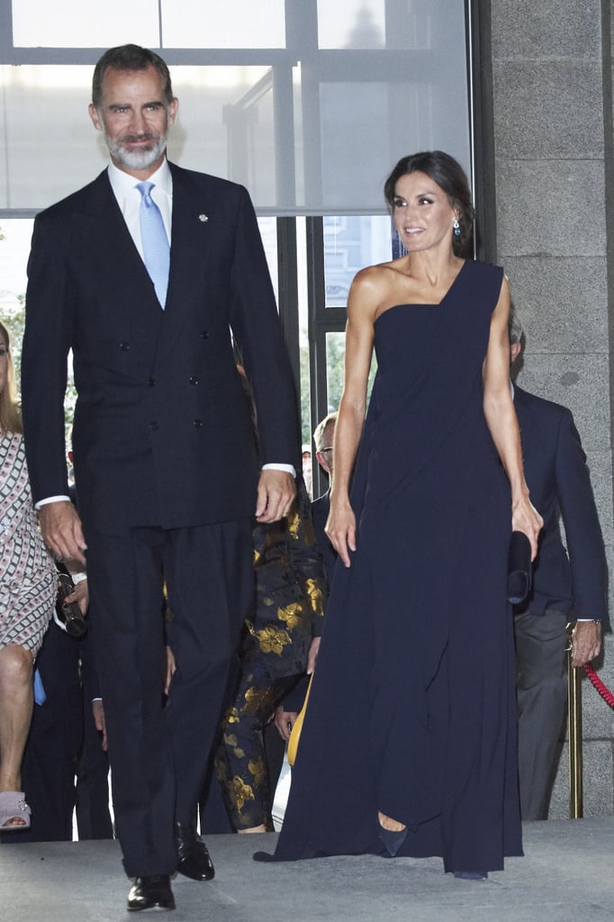 Queen Letizia's Navy Jumpsuit September 2018