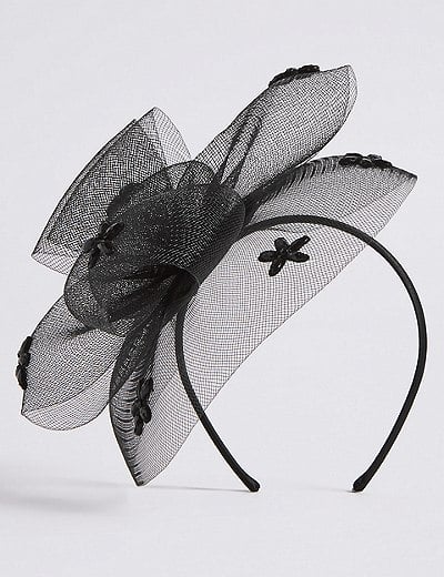 marks and spencer black fascinator