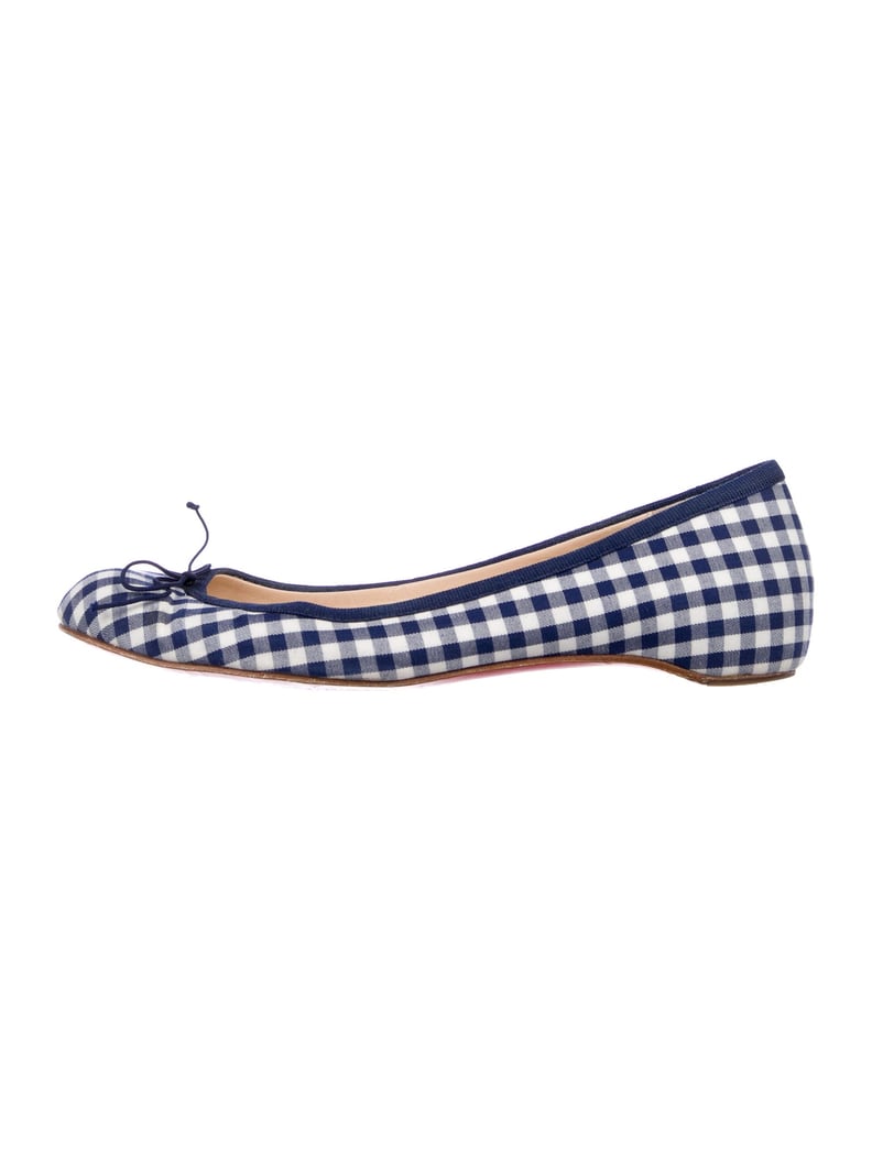 Christian Louboutin Rosella Gingham Flats