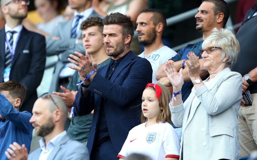 David Beckham and Harper at World Cup Pictures June 2019