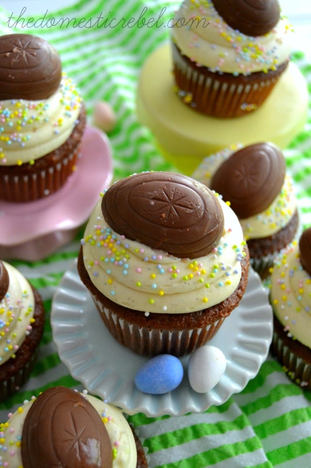 Vanilla Bean Cadbury Creme Cupcakes