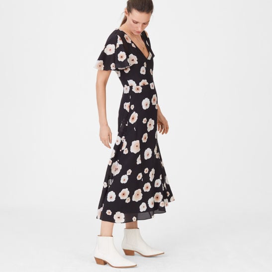 Club Monaco Zameeka Silk Floral Dress