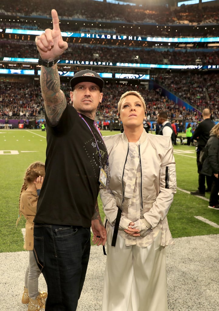 Pink and Her Family at the 2018 Super Bowl