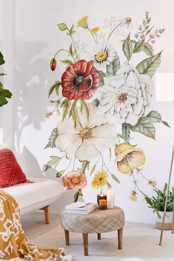 Deny Wildflower Bouquet Wall Mural