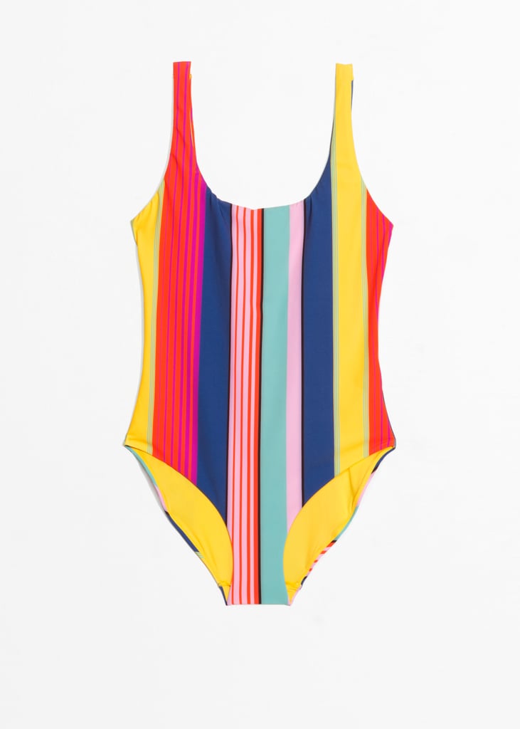 Striped Scoop Back Swimsuit