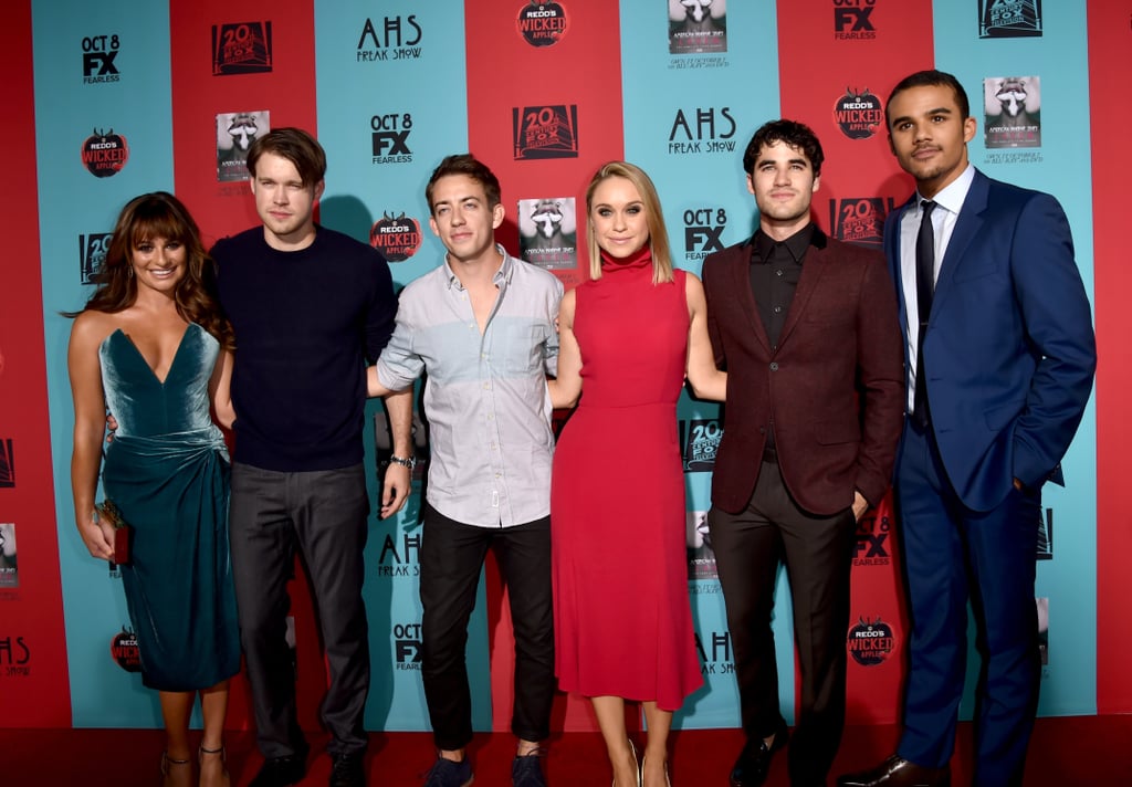 Lea Michele, Chord Overstreet, Kevin McHale, Becca Tobin, Darren Criss, and Jacob Artist